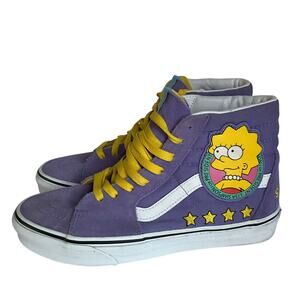Vans Sk8-Hi The Simpsons Lisa Simpson Purple Sneakers Size 7.5 Mens / 9 Womens
